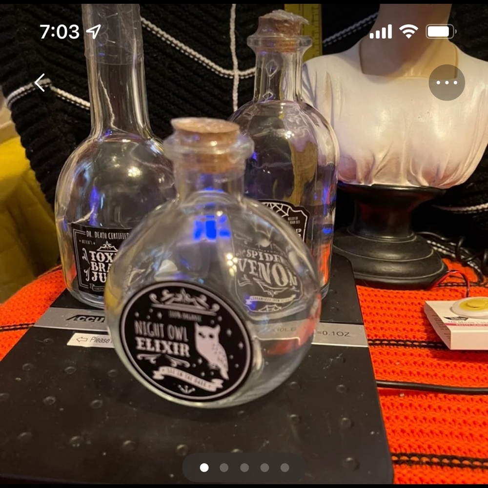 Set of 3 glass potion bottles Target
